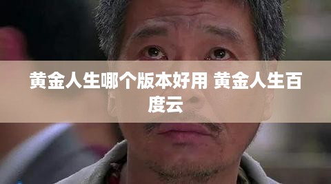 黄金人生哪个版本好用 黄金人生百度云