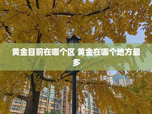 黄金目前在哪个区 黄金在哪个地方最多