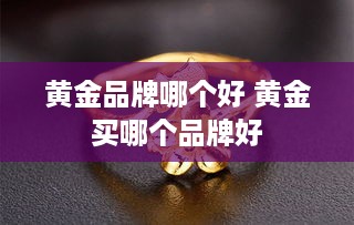 黄金品牌哪个好 黄金买哪个品牌好
