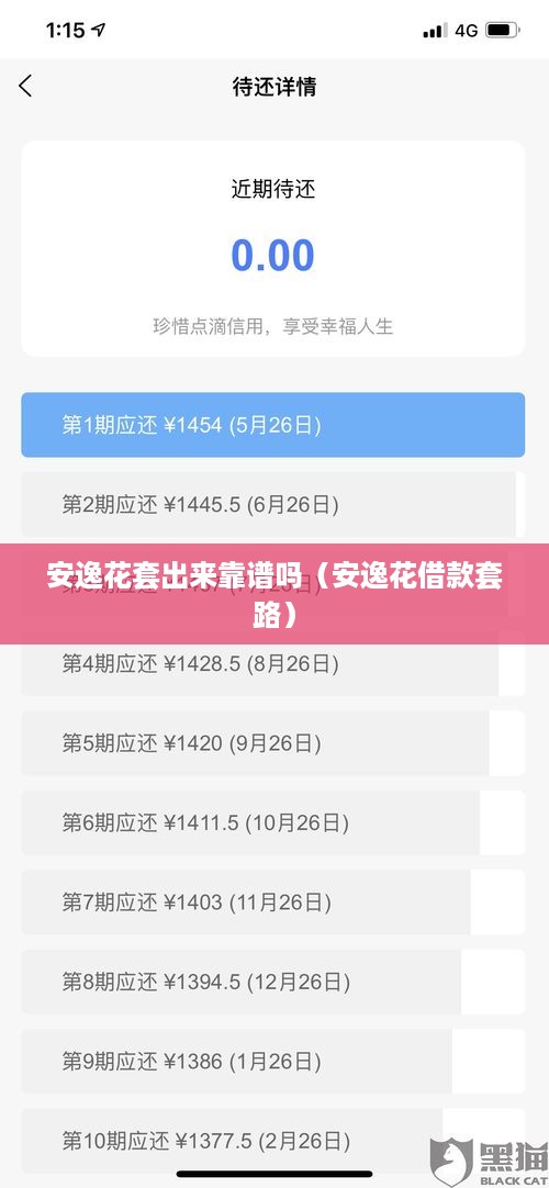 安逸花套出来靠谱吗（安逸花借款套路）