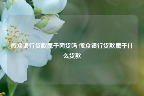 微众银行贷款属于网贷吗 微众银行贷款属于什么贷款