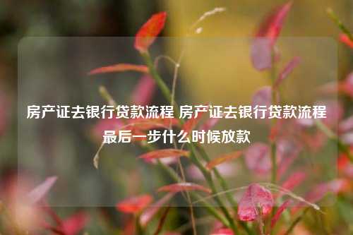 房产证去银行贷款流程 房产证去银行贷款流程最后一步什么时候放款