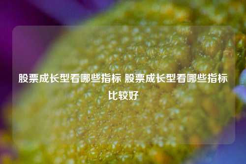 股票成长型看哪些指标 股票成长型看哪些指标比较好