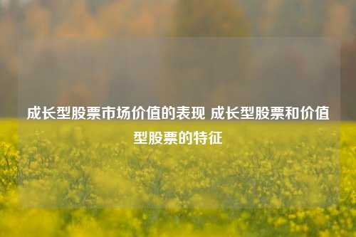 成长型股票市场价值的表现 成长型股票和价值型股票的特征